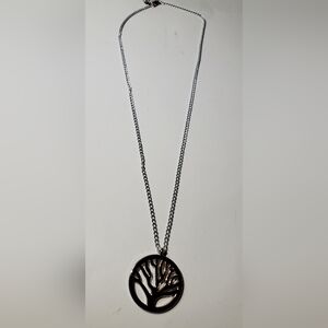 Chic Silver Chain Tree Of Life Charm Necklace